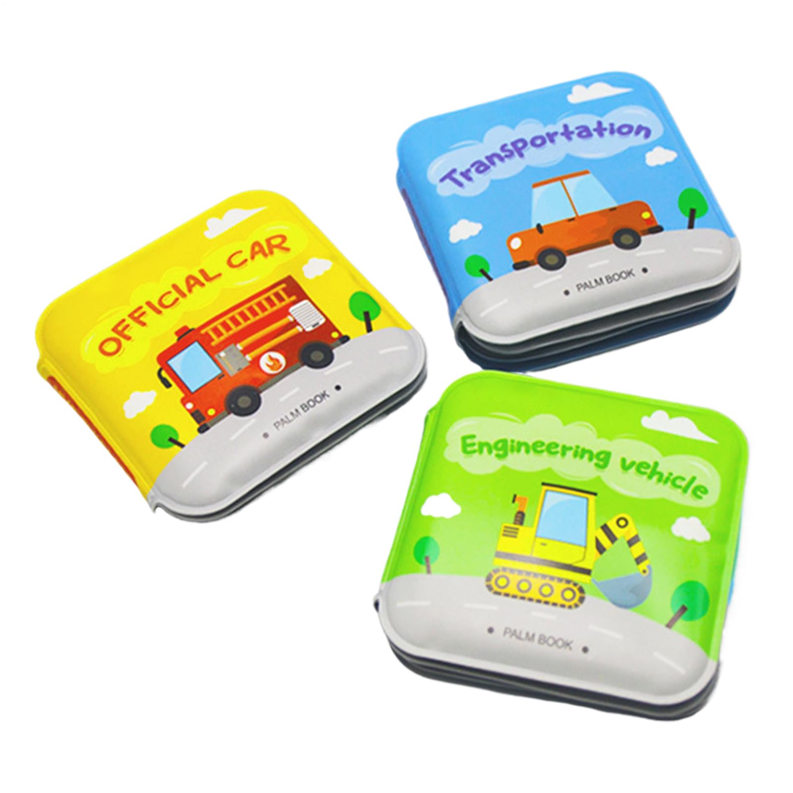 Set Di 3 Libri Da Bagno Impermeabili Per Bambini – Tema Veicoli Di Trasporto, Morbidi E Sicuri, Giocattoli Educativi Per L'Apprendimento In Acqua