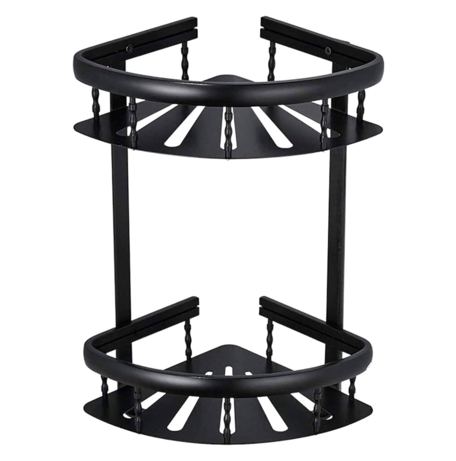 AZHKJKZH Shower Shelf Bathroom Shelf Durable Aluminum 2 Tiers Shower Kitchen Storage Basket Corner Shelves Bathroom Accessories