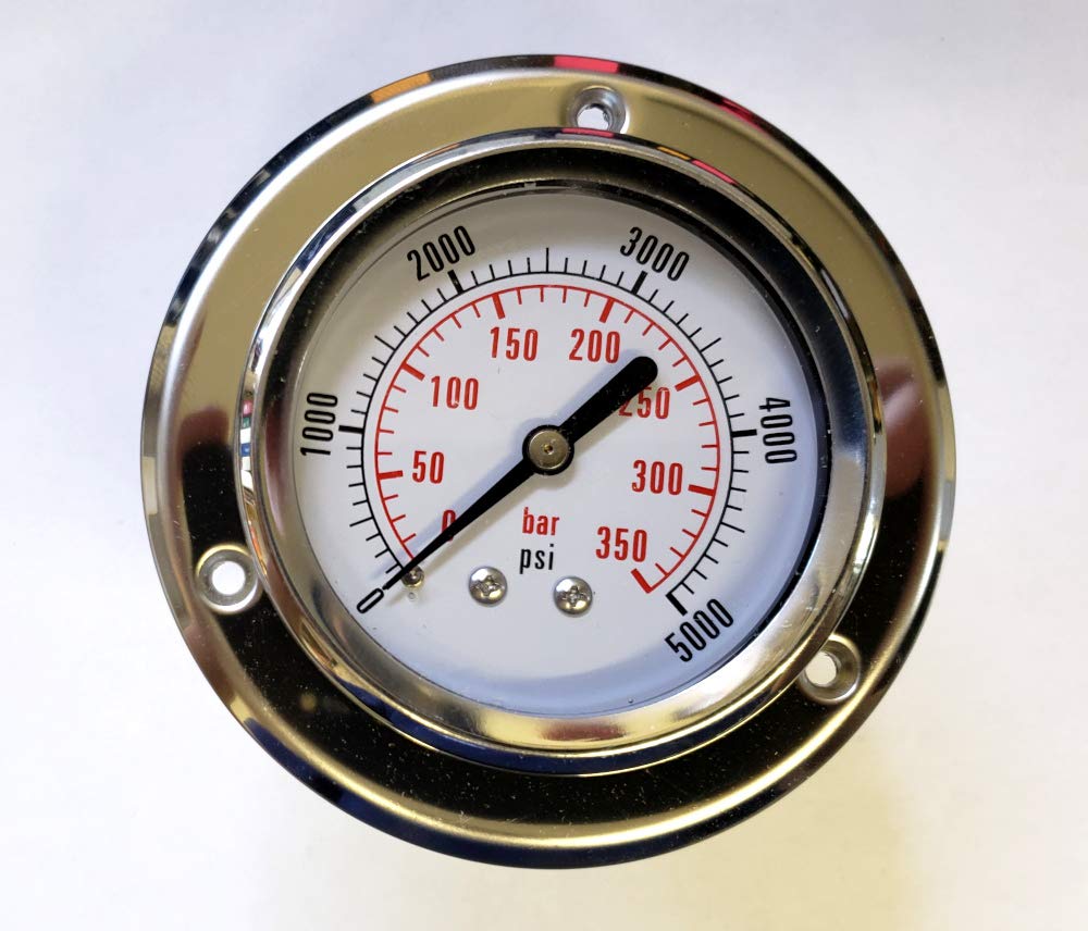 PG 5000-PM - 2-1/2'' 5000 PSI Panel Mount Pressure Gauge 1/4'' NPT