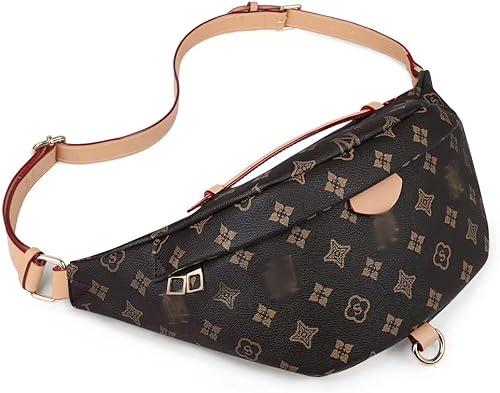 Riñonera de cuero para mujer, a la moda, bolsa cruzada de cuero para niñas de viaje, mochila grande casual, bolsa de pecho para la cadera, bolsa de