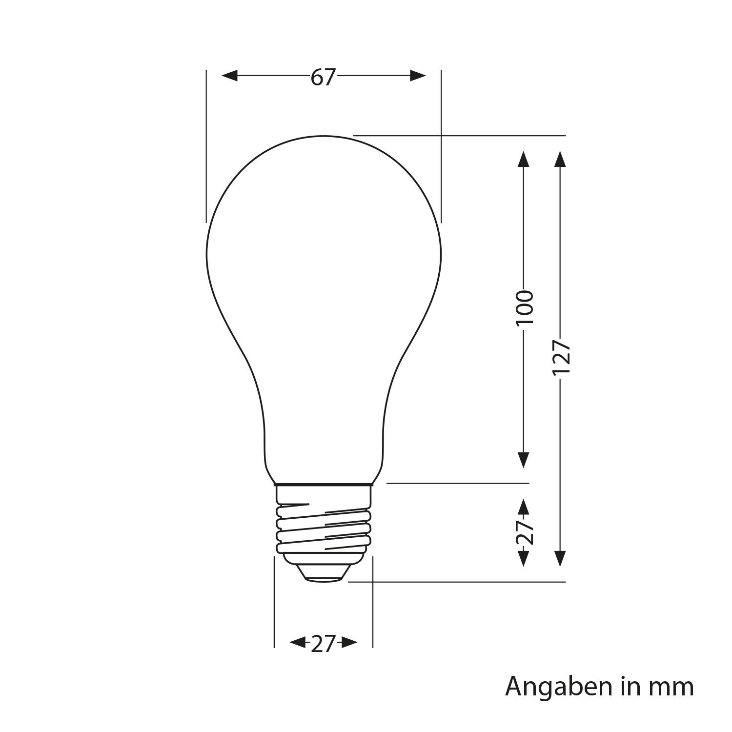 ledscom.de 10x lampadine LED E27, A70, bianco caldo (2700 K), 12,5 W, 1600lm