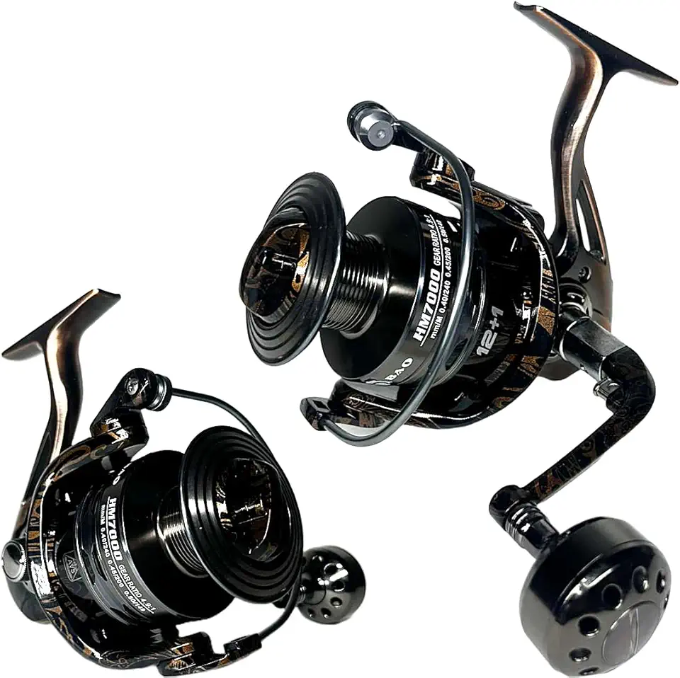 MARURI, Molinete De Pesca Praia Debao HM 7000-13 Rolamentos - Drag: 18kg - Antiferrugem - Em Aluminio