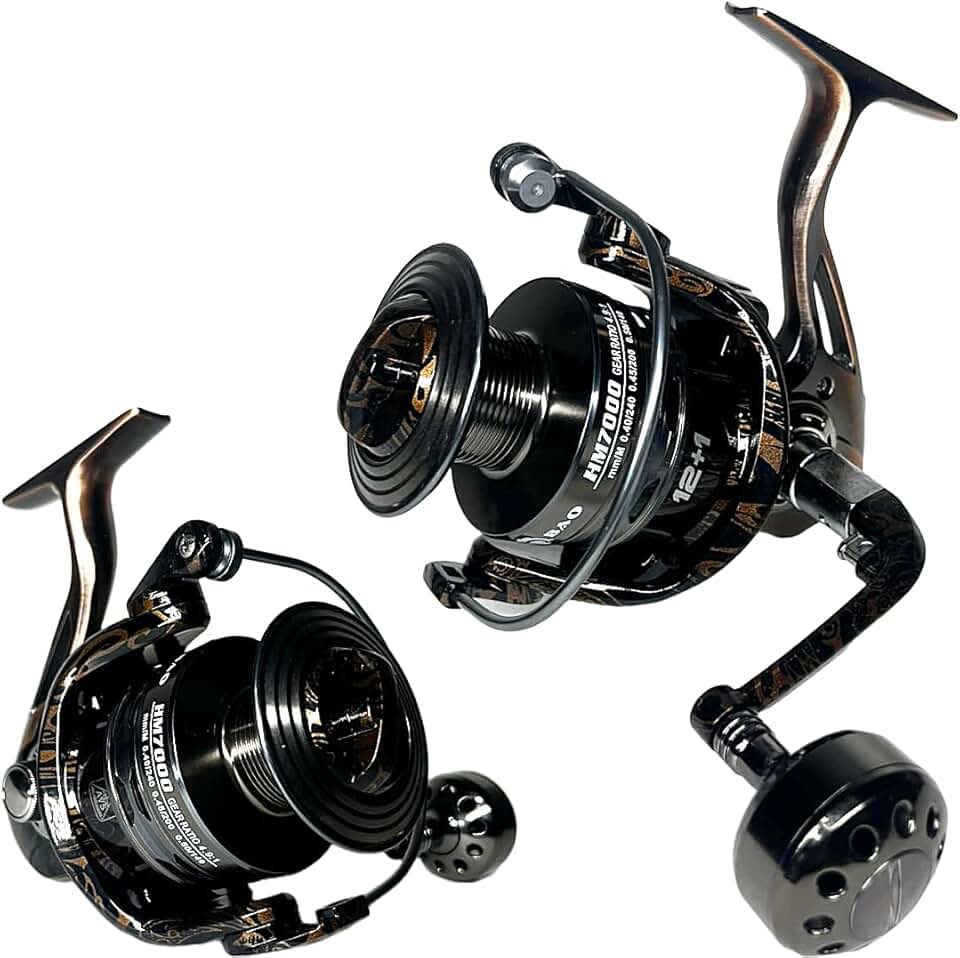 MARURI, Molinete De Pesca Praia Debao HM 7000-13 Rolamentos - Drag: 18kg - Antiferrugem - Em Aluminio