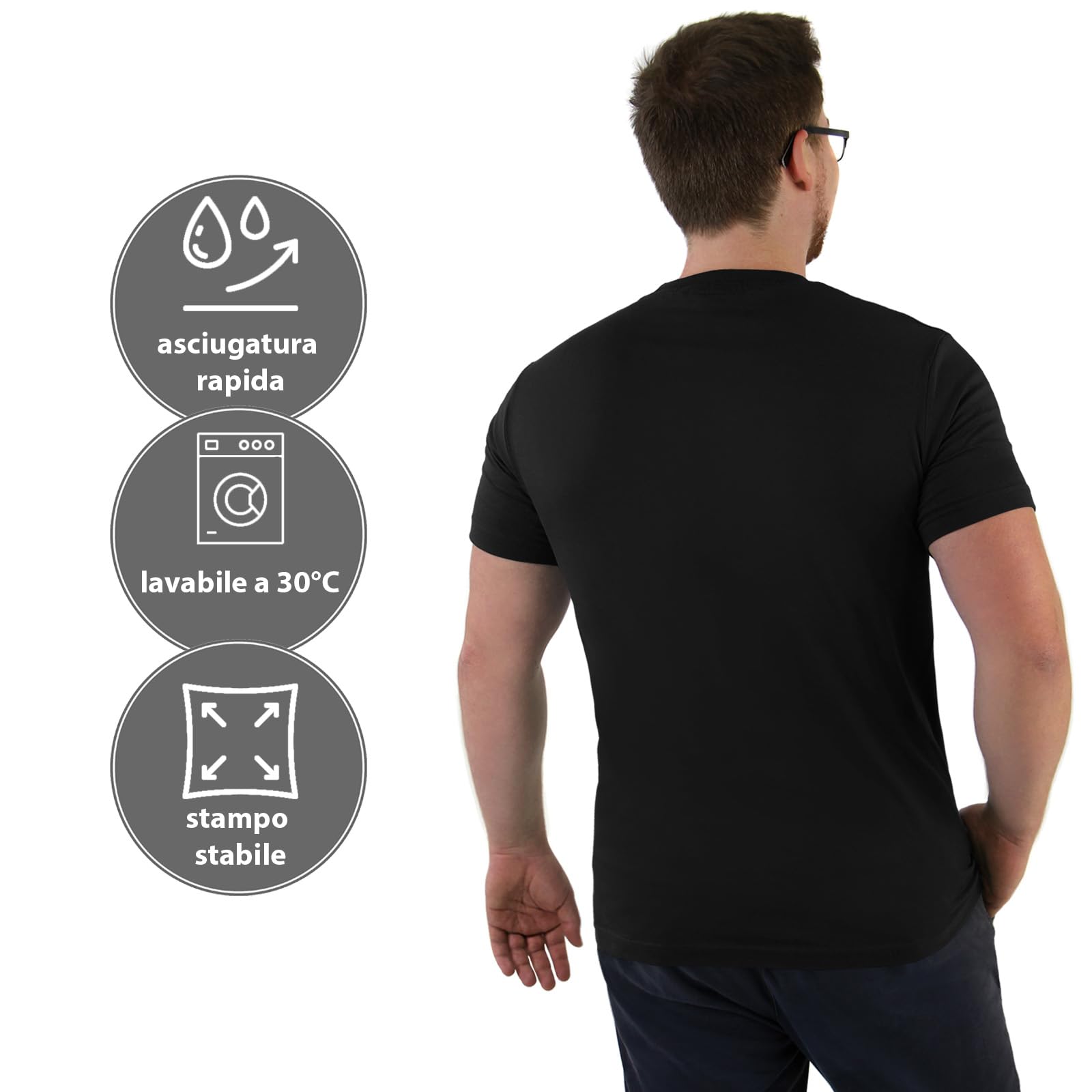 ALPIDEX T-Shirt Magliette da Uomo Confezione da 5 con Girocollo - Taglie S M L XL XXL 3XL 4XL 5XL