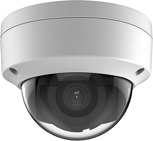 Cámara de seguridad de cúpula vandálica IP PoE de 6MP para exteriores, gran angular de 0.110 in, H.265, IP67 IK10, micrófono integrado, detección de