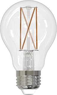 Bulbrite Pack of (8) 7 Watt Dimmable Clear Filament A19 Medium (E26) LED Bulb 800 Lumens, 3000K, and 80 CRI