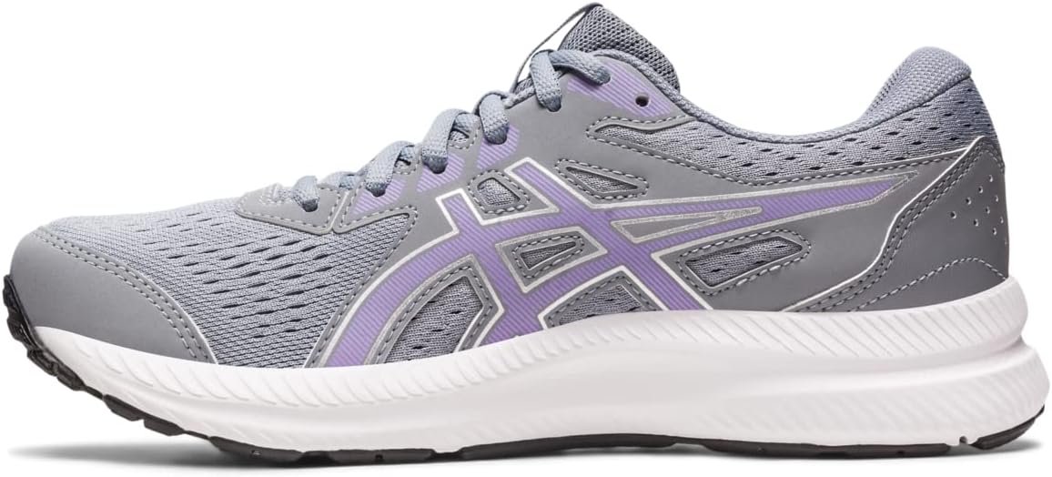 ASICS Women's Gel-Contend 8 Running Shoes, 7, Sheet Rock/Digital Violet