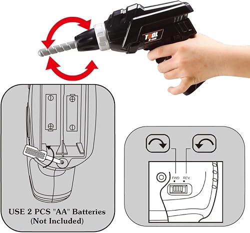 Miniatura 6 de Juego de herramientas rojo para niños pequeños, 85 piezas, banco de trabajo Mundo Toys para niños y niñas +3 años