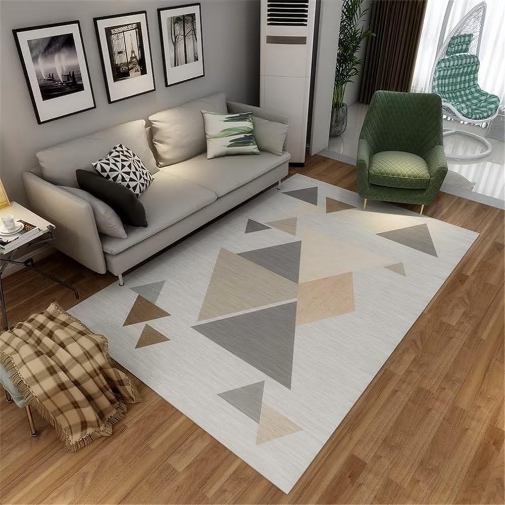 Tapis gris triangle 120x180cm idéal pour réchauffer une chambre de garçon