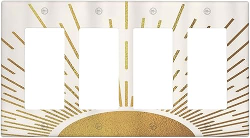 Miniatura 32 de Placa de pared doble basculante de mármol azul, cubierta decorativa de interruptor de luz de 2 cuadras, moderna acuarela degradada, arte de tinta