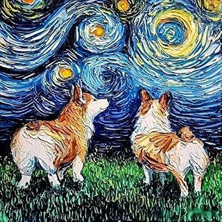 5D DIY Diamond Arts Crafts Painting Kits Full Drill for Adults Kids, Corgi Puppy Rhinestone Crystal Cross Stitch Embroidery Painting Pictures by Numbers for Gifts Home Wall Decor - 11.8x11.8 in