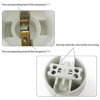 2 Pcs E14 Lamp Holder, Bulb Holder, E14 Light Fitting, E 14 Lamp Holder Fitting, Table Lamp Fittings for Table Ceiling Pendant Lights Fittings Parts in White Plastic