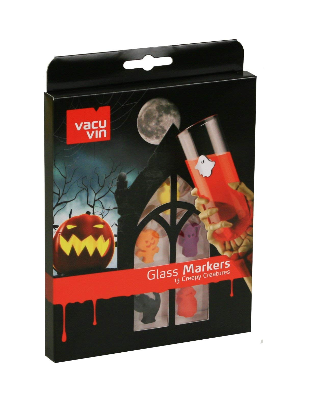 Vacu Vin Glass Markers, Creepy Creatures
