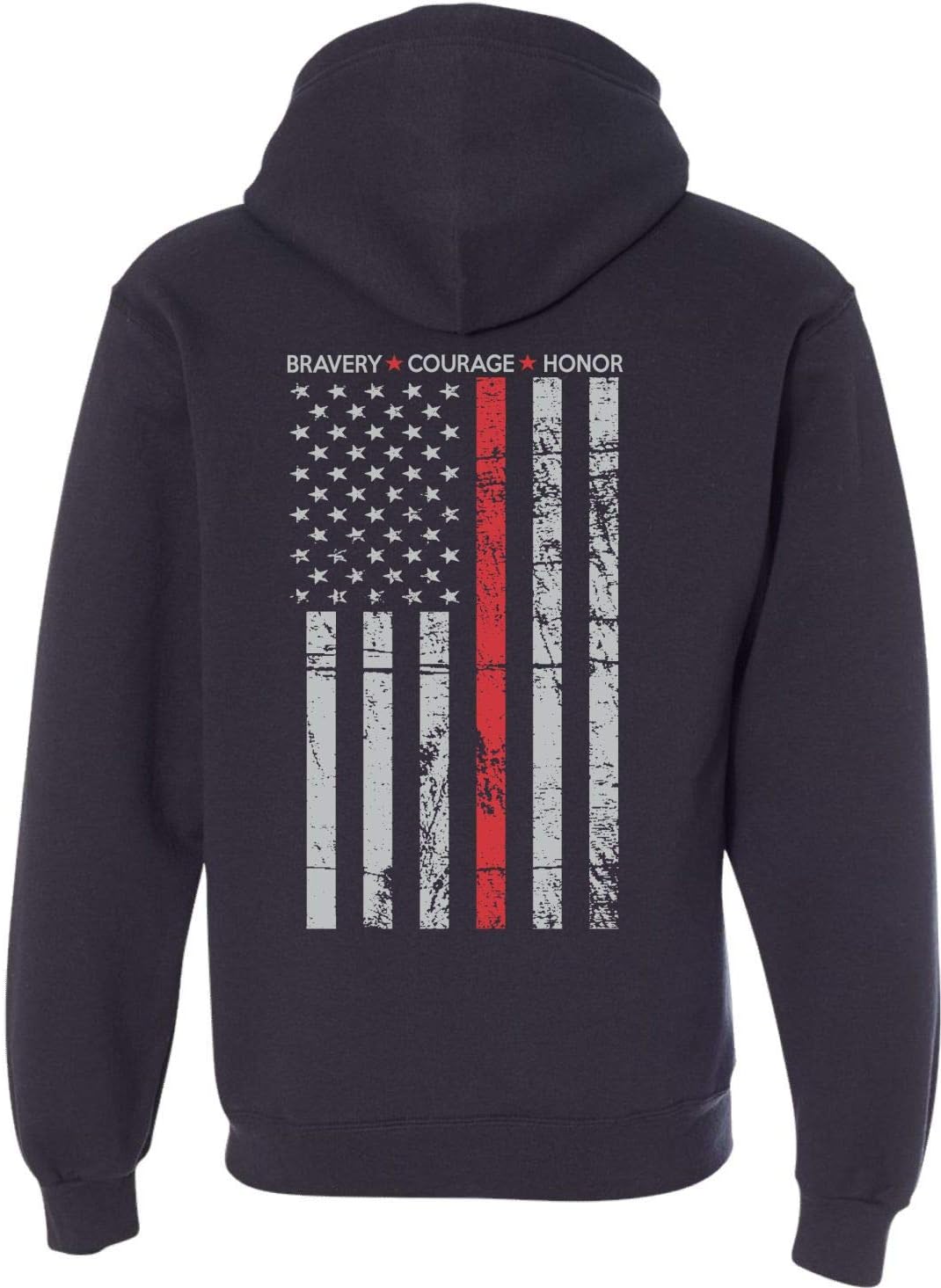 Patriot Apparel Hero Thin Red Line Firefighter Hooded Sweatshirt