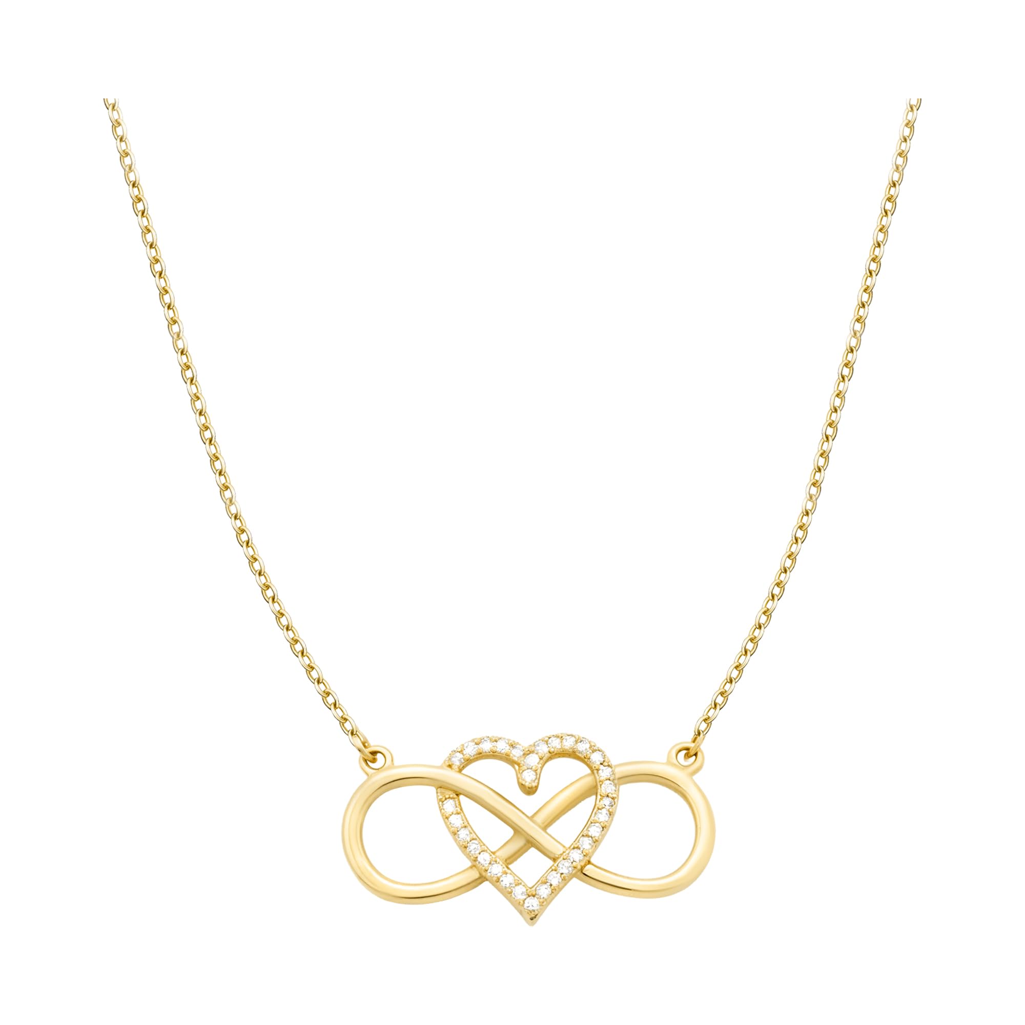 Sofia Milani - Damen Halskette 925 Silber - mit Zirkonia Steinen - Herz Anhänger
