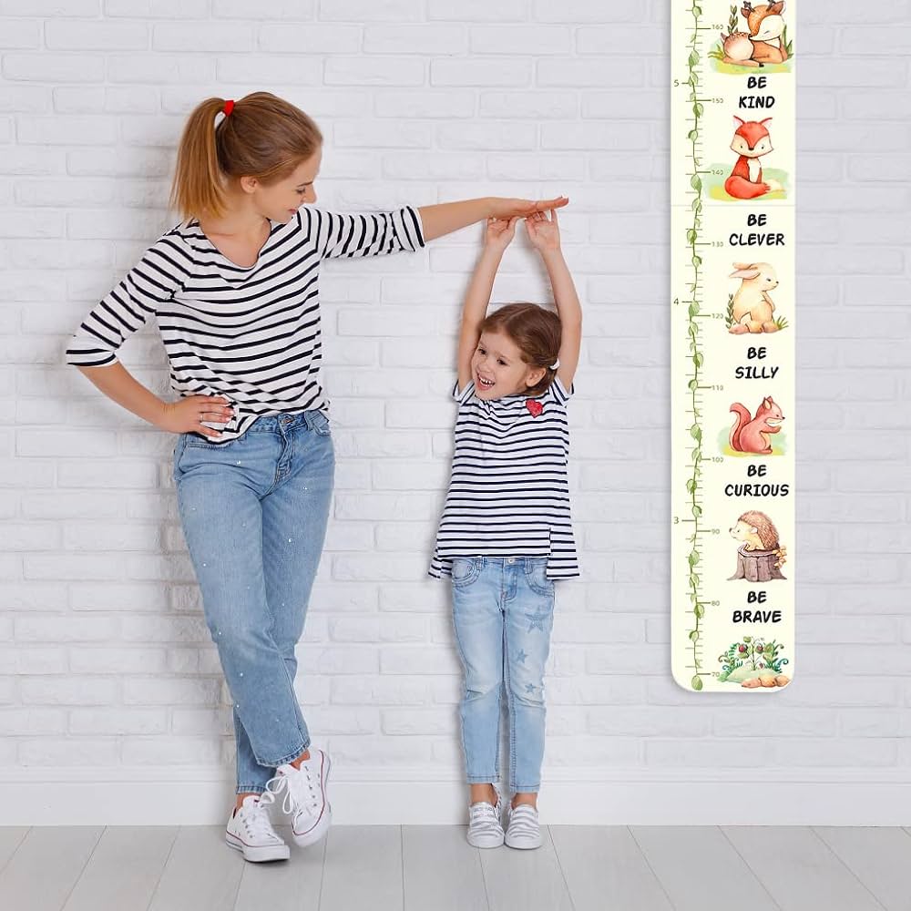 Woodland ABC Growth Chart, Forest Animals Alphabet Height Chart For Baby Nursery, Kids Bedroom, Toddler Playroom, Neutral Educational Gift