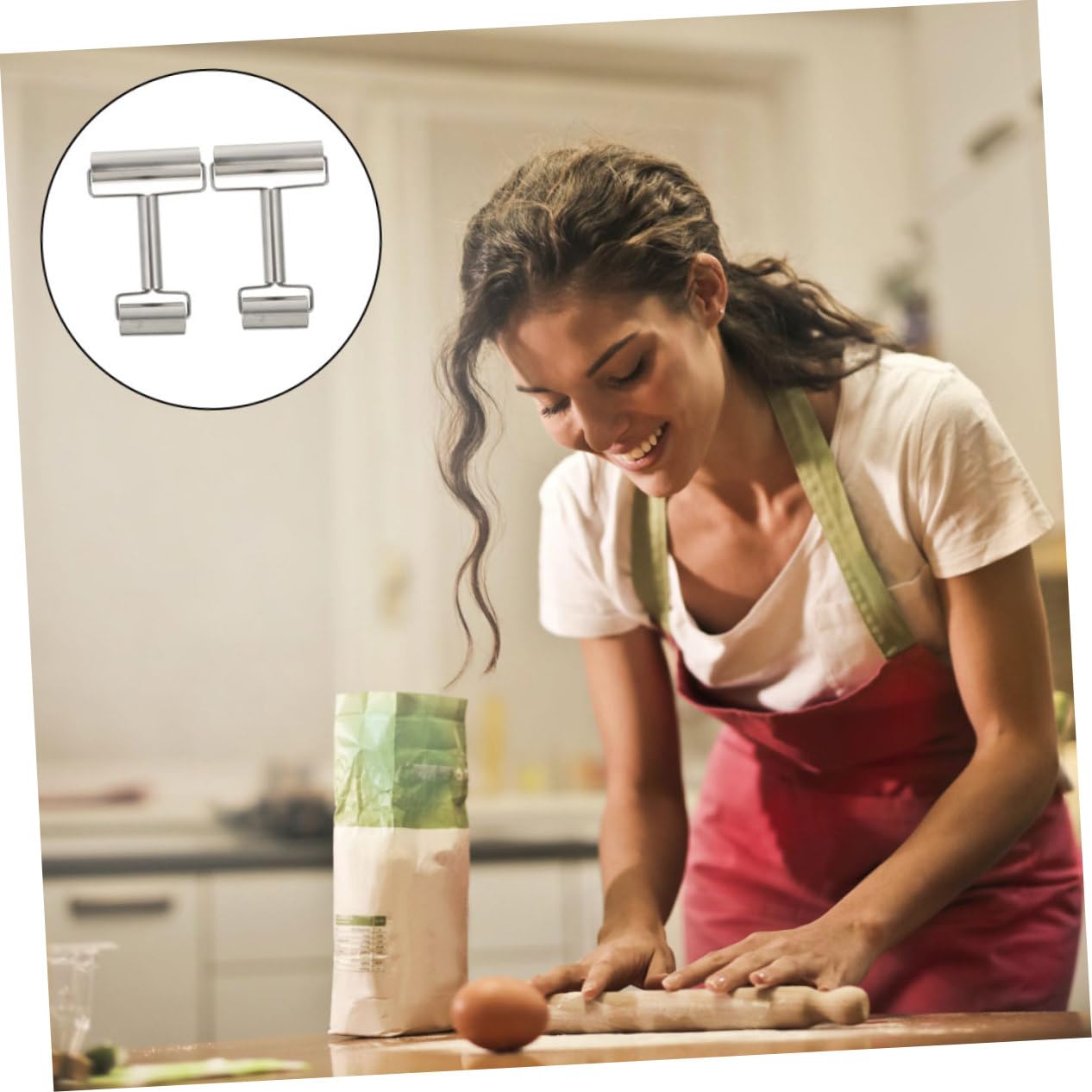 Équipement de boulangerie, rouleau à pâtisserie, ustensiles de cuisine antiadhésifs, 2 bâtons de pâtisserie en acier inoxydable, surface lisse, argent