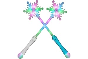 Frozen Snowflake Wand LED Light Up Toy for Kids - 2 Pack...