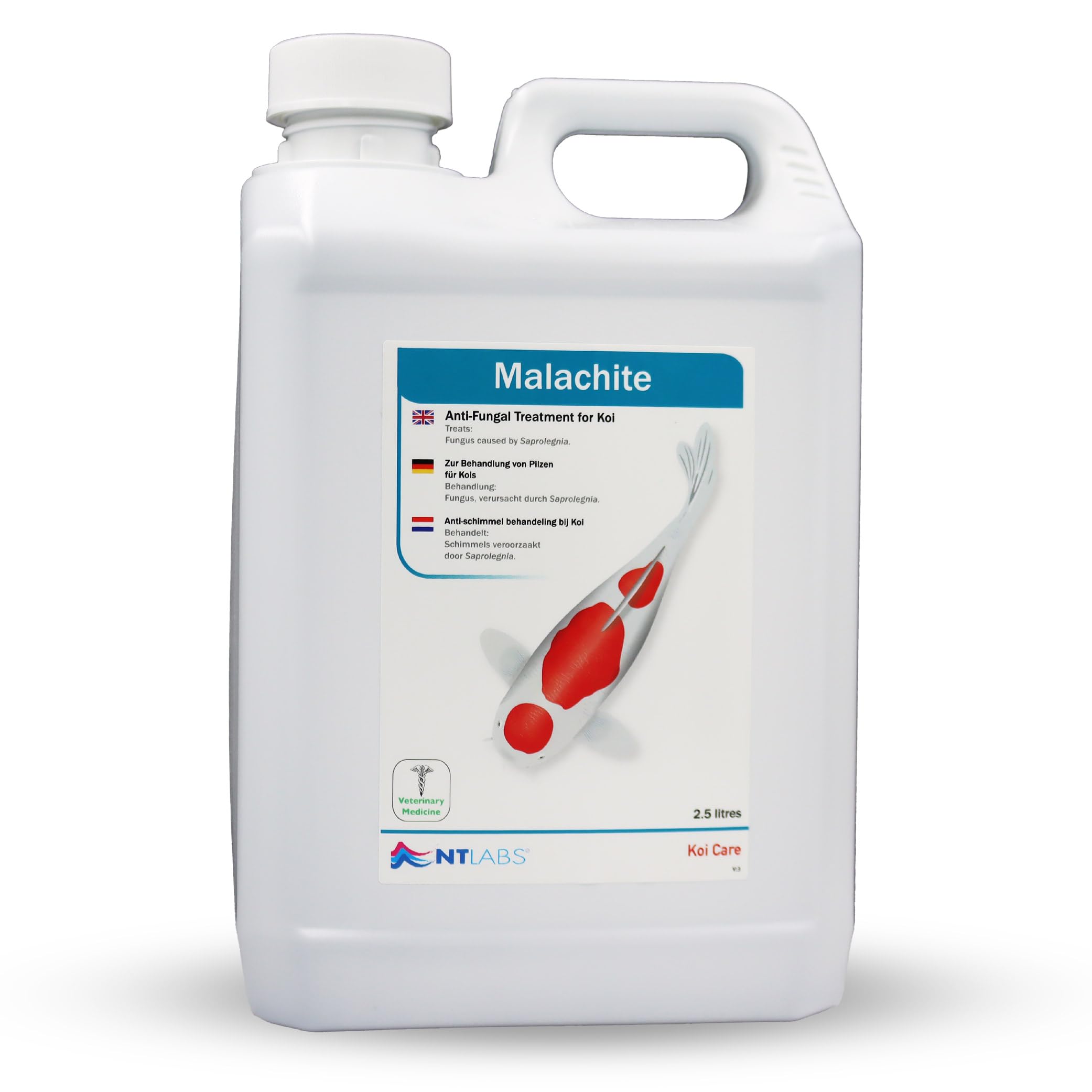 NT Labs Koi Care Malachite, Koi Medicine, Malachite Green, Anti-Fungal Treatment for Koi, Treats Fungus Caused by Saprolegnia, 2.5L — image 1