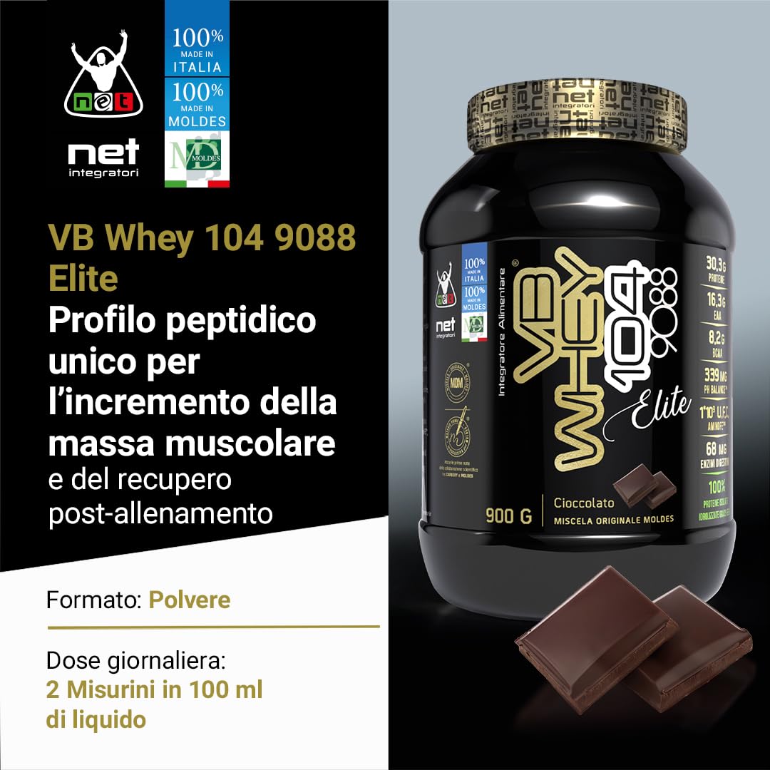 NET INTEGRATORI VB WHEY 104 9.8 PROTEINE ISOLATE IDROLIZZATE 900 gr VARI GUSTI e