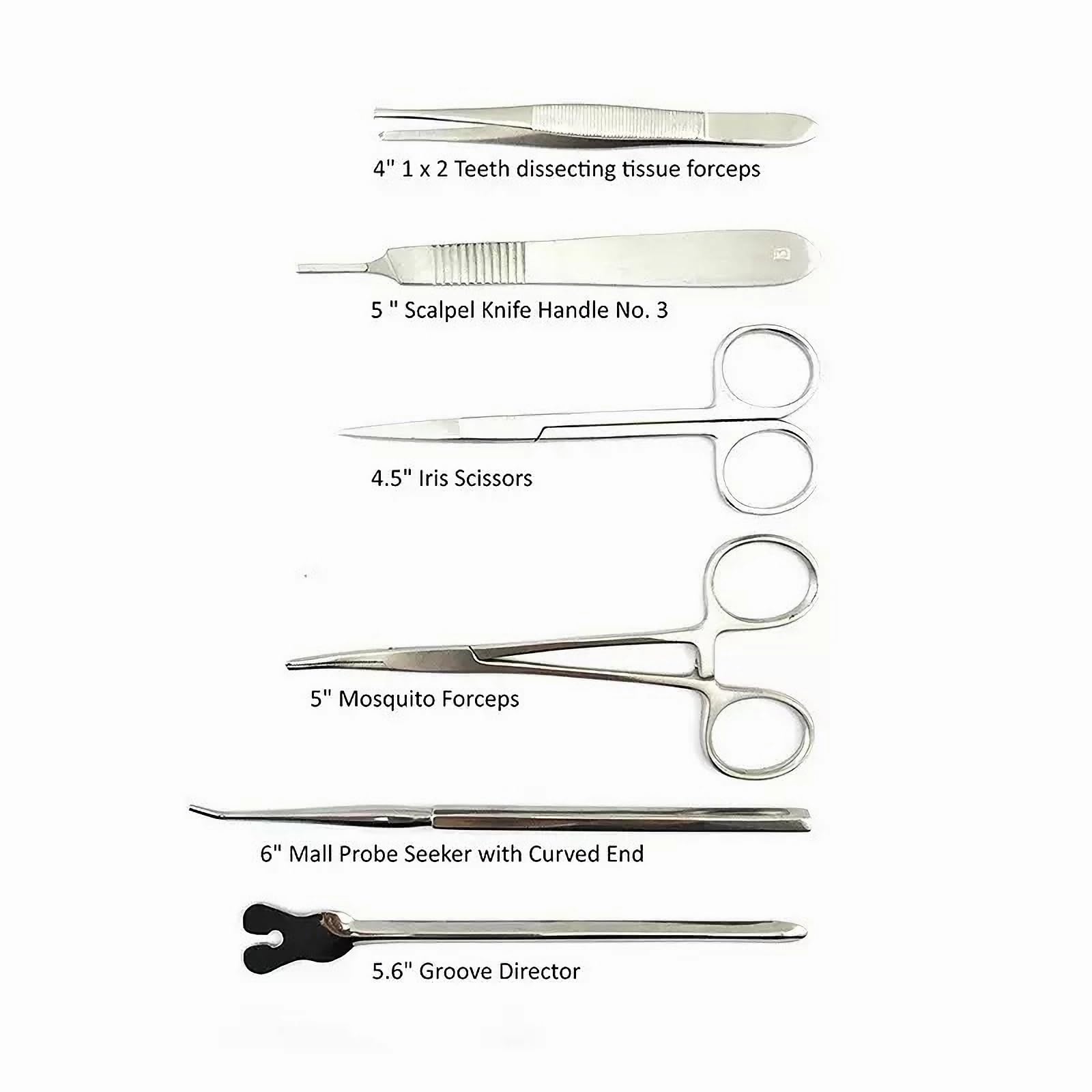 Ensemble de 22 Instruments de Dissection, adapté aux laboratoires de biologie, aux laboratoires vétérinaires, à l'anatomie, à la botanique et aux étudiants en médecine.