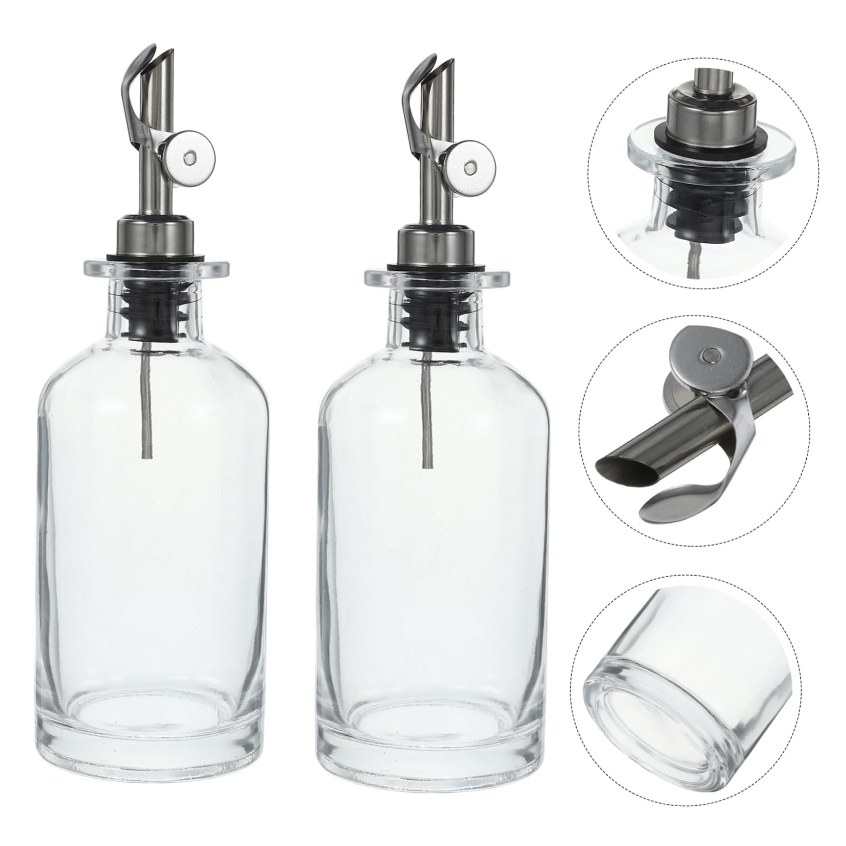 Ciieeo 2Piezas Botella Aceite y Vinagre Apertura Automática Para Condimentos y Aderezos De Limpiar y Duradero Para Uso