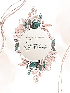 Gästebuch: Hardcover Gästebuch Hochzeit mit Fragen und Platz um ein Foto einzukleben / 68 Doppelseiten zum Ausfüllen für die Hochzeitsgäste