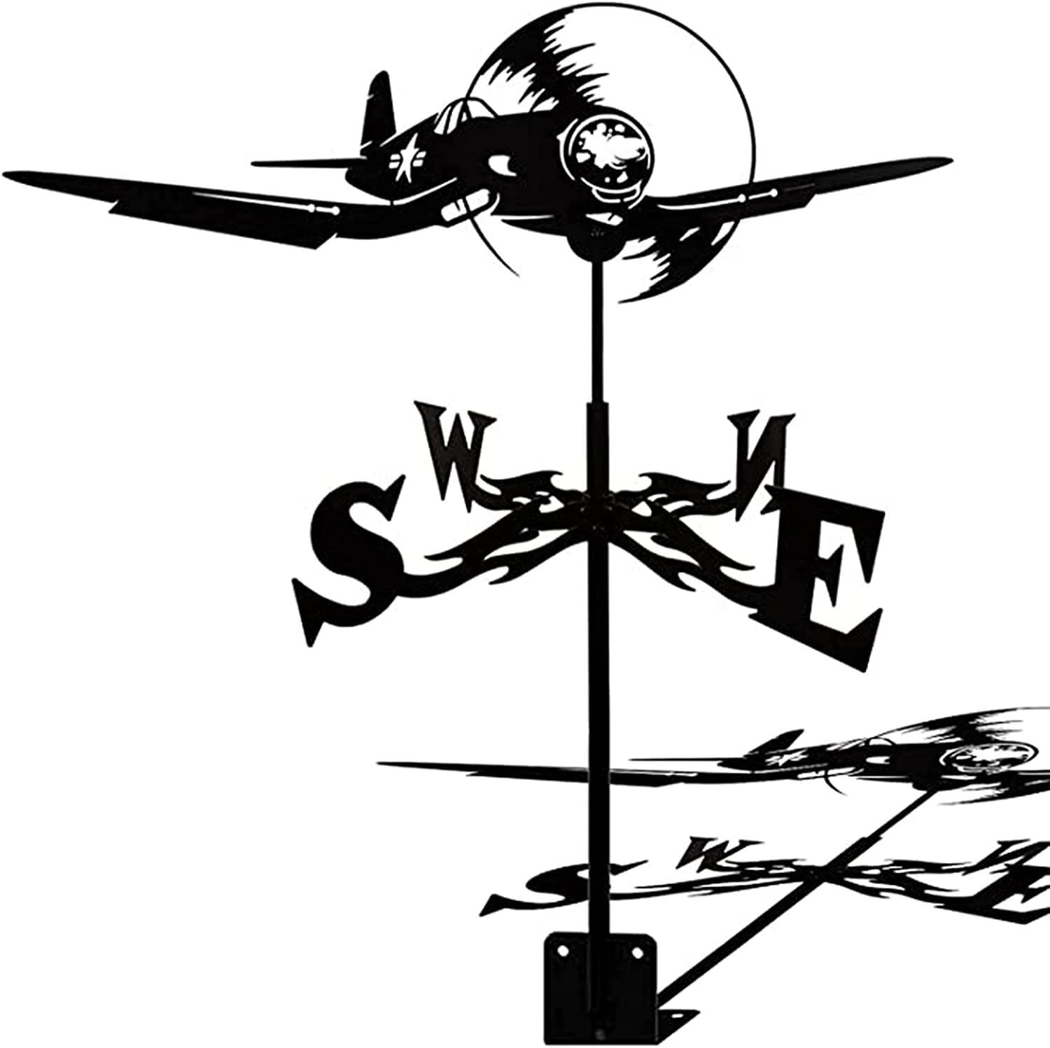 CZYLJLK Weather Vane Stainless Steel Weathervane for Garden Retro Sailboats Warships Pie Ships Weathercock Creative Stake -H