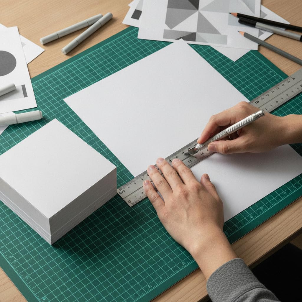 Cartulina Blanca, Cardstock Opaco, Hojas, 210g