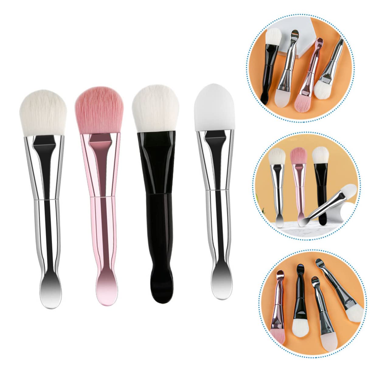 POPETPOP 12stücke Teiliges Gesichtsmaske Pinsel Mit Doppelkopf Beauty-werkzeug Für Gleichmäßiges Auftragen Von Masken Leicht Zu Reinigen Und Wiederverwendbar