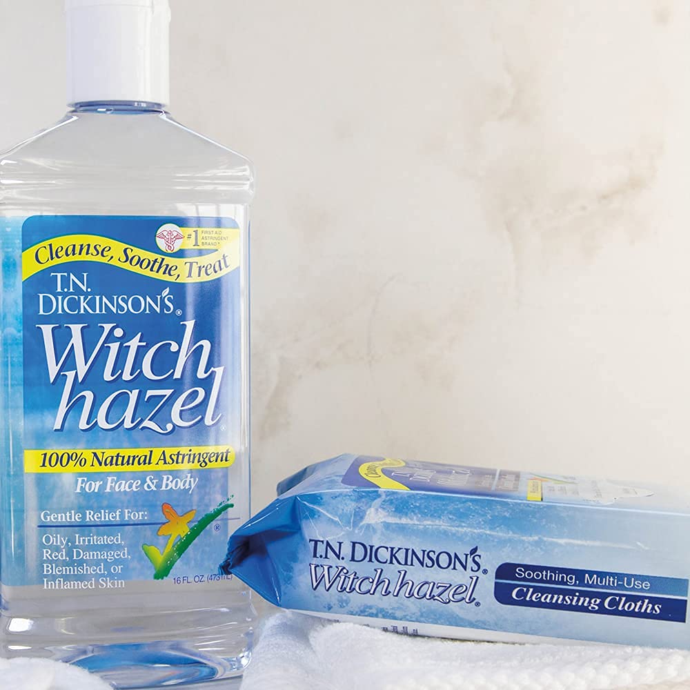 T.N. Dickinson's Witch Hazel Paños de limpieza, 25 Paños (Paquete de 4)