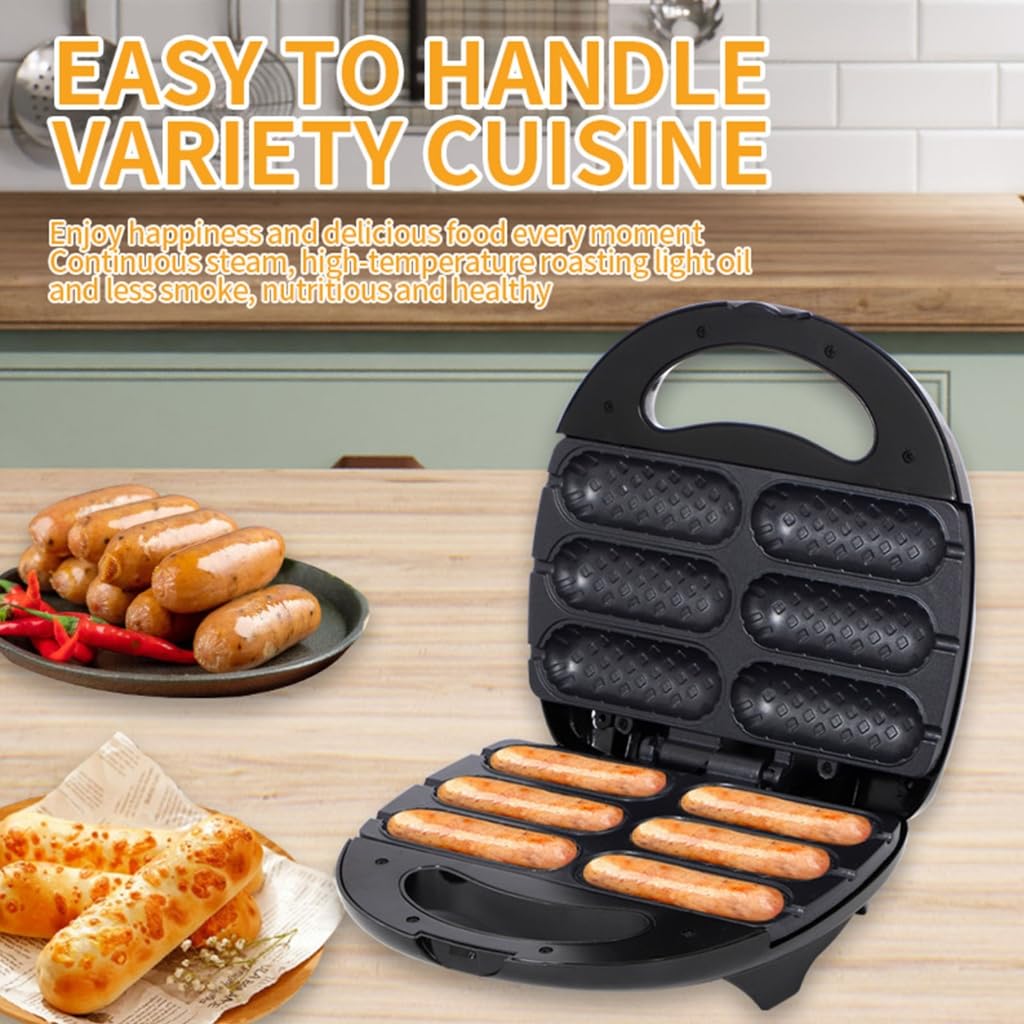 ZHIZHOUNEY Sausage Roll Maker Stainless Steel Sausage Maker 850W Nonstick Corn Dogs Machine for Making Hot Dogs for Breakfast and Snacks