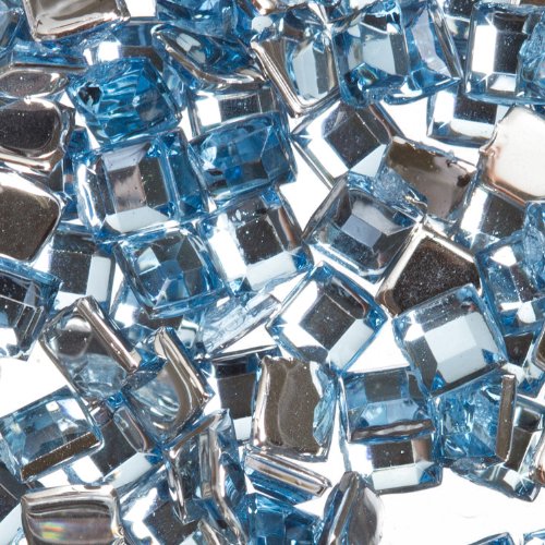Zink Color Nail Art Acrylic Rhinestone Blue Square 100 Piece Embellishment