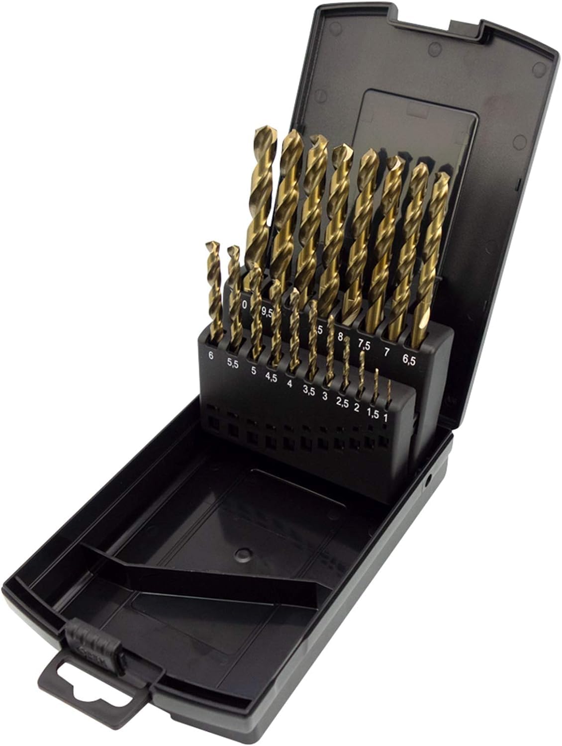 19 szt. Zestaw wierteł M35 5% wierteł kobaltowych HSS stal szybkotnąca Metal do stali nierdzewnej żelazo itp. 1.0-10mm x 0.5mm