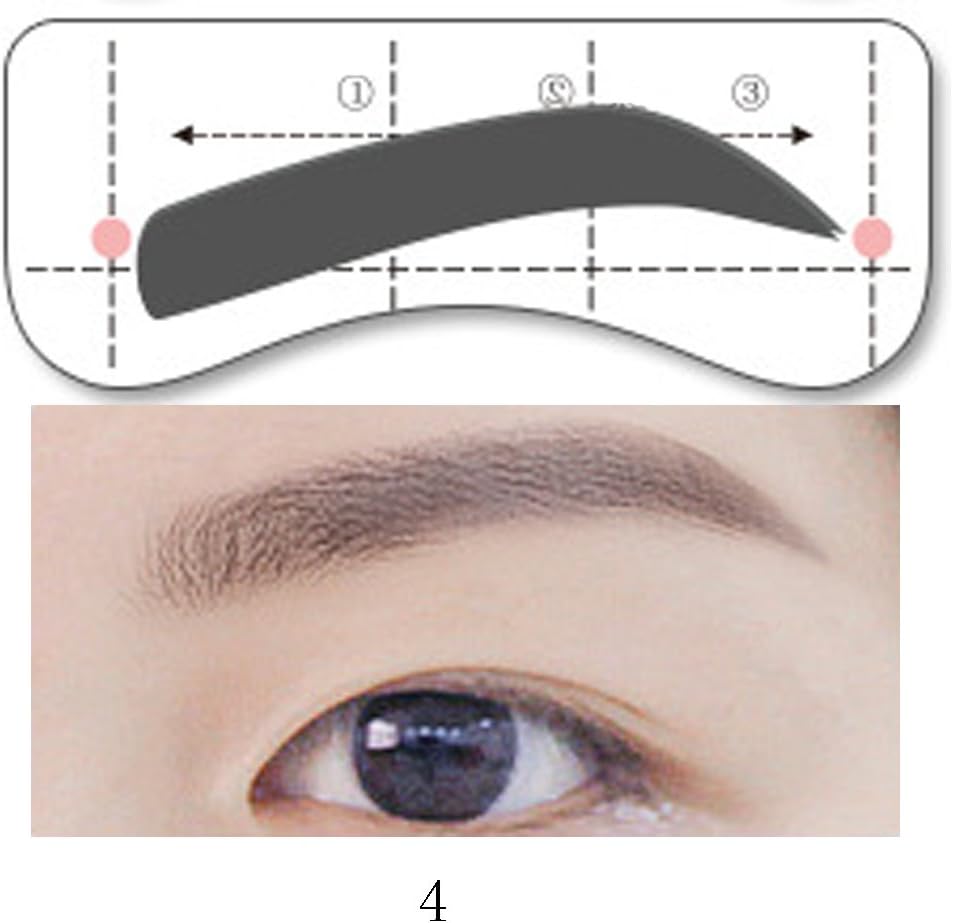 32Pairs Stencil Options Handsfree Adhesive Permanent Makup Tattoo Eyebrow Stencil Template Paper Card Eyebrow Shaping Eyebrow Shaper Eyebrow Design Belt Eyebrow Shape Sticker (4)