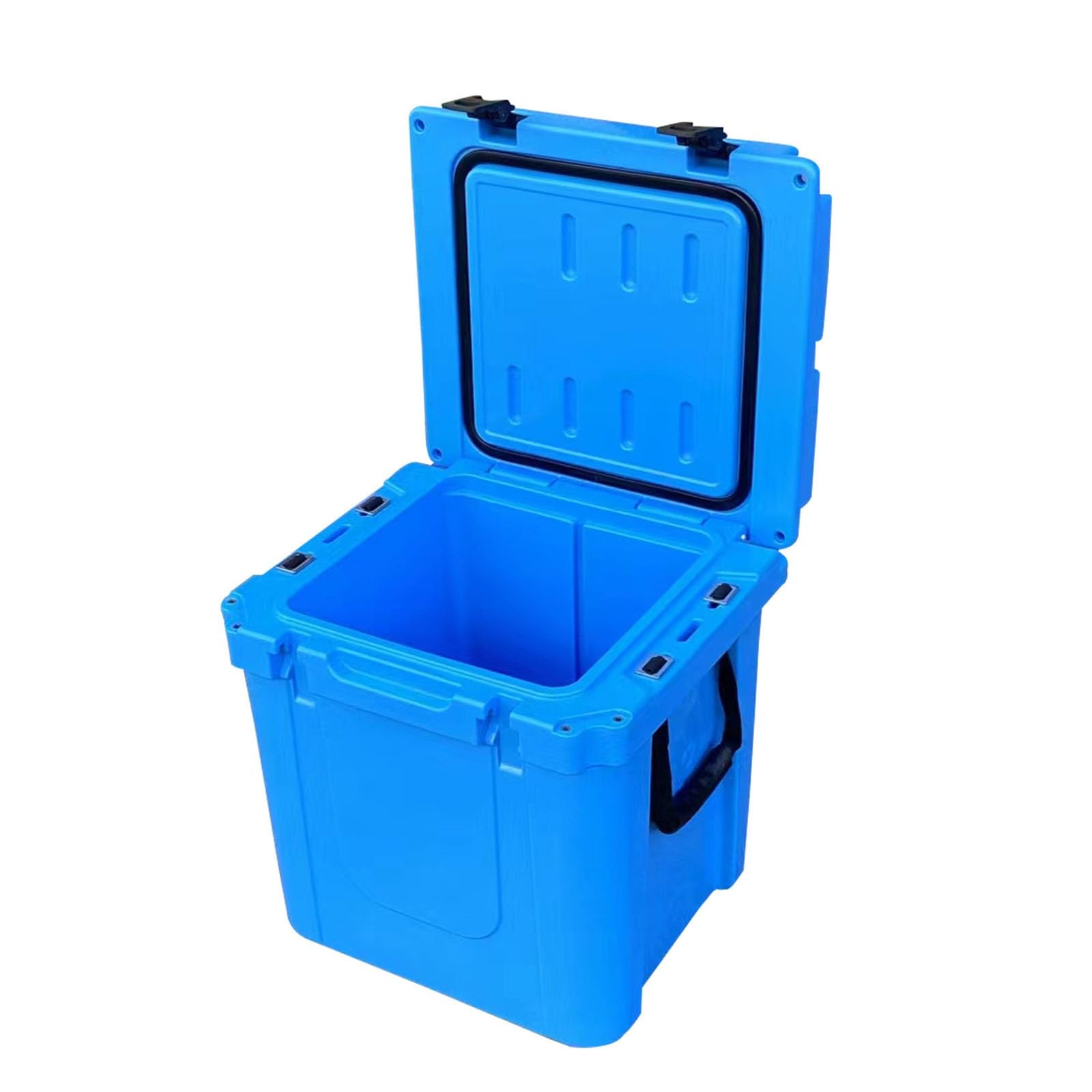 Scatola refrigerante portatile per ghiaccio secco – Contenitore isolante resistente con chiusure di sicurezza, cinghia laterale e chiusura ermetica per pesca e viaggi
