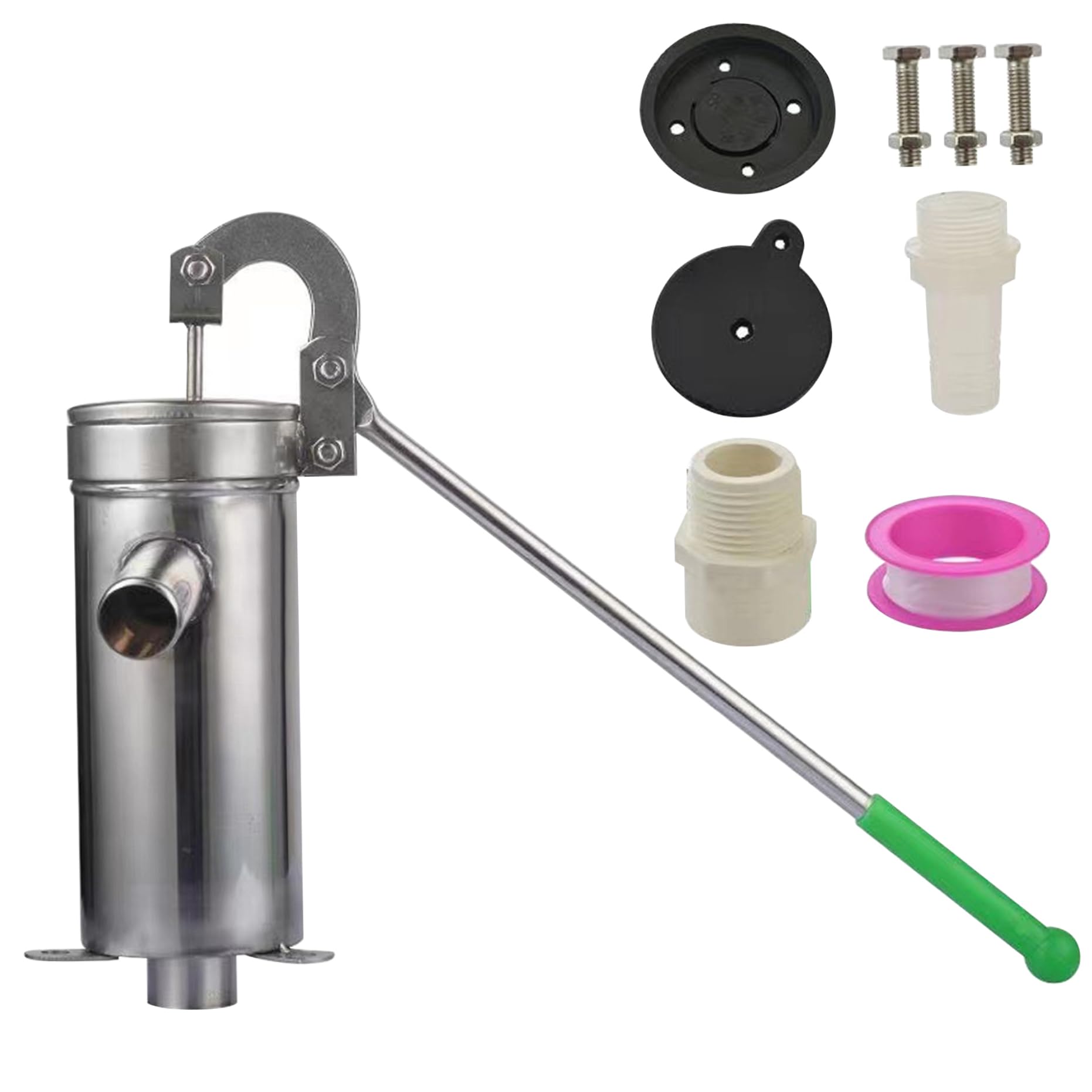 Whyzsjnclg 1Pc Well Pump Stainless Steel 32.8Ft Depth Hand Pump For Home Garden Yard, Welded Leakproof Pitcher With Internal Thread Thickened Manual Water
