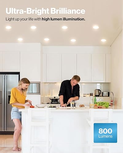 Miniatura 9 de Sunco Lighting Paquete de 24 luces LED empotrables ultrafinas de 3 pulgadas borde suave CCT seleccionable 2700K3000K3500K4000K5000K regulable 8W