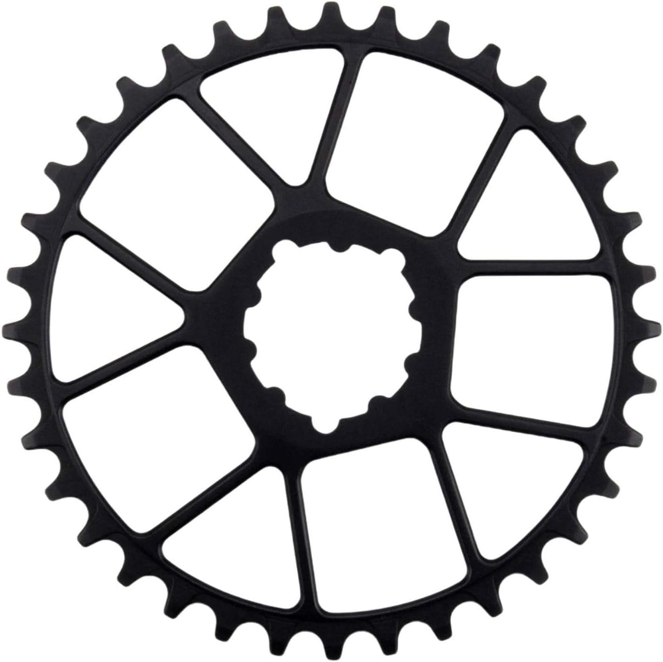 MTB Bike Chainring Wide Narrow Teeth Chainwheel 8/9/10/11S Mountain Bicycle ChainWheel 32/34/36/38T Ultralight 55g 3-Nail (36T Black)