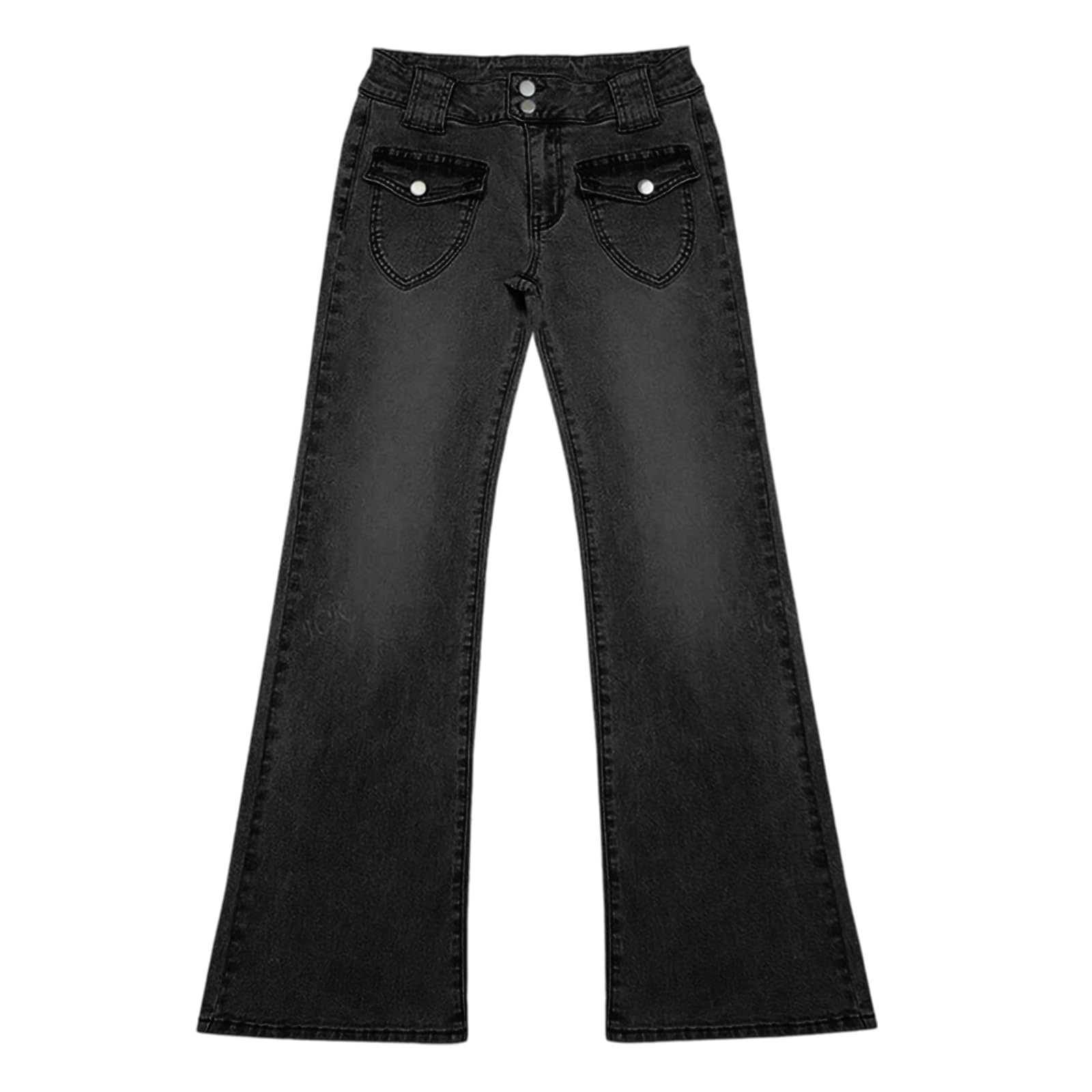 Pantalon Femme Chic Et Elegant, Pantalons De Sport Femme,Jean Extensible Basse Coupe Slim Bootcut Élégant Confort Quotidien Tendance Décontracté