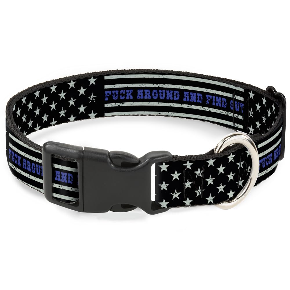 Collier pour chien drapeau FAFO grand format réglable boucle plastique 3.8 cm