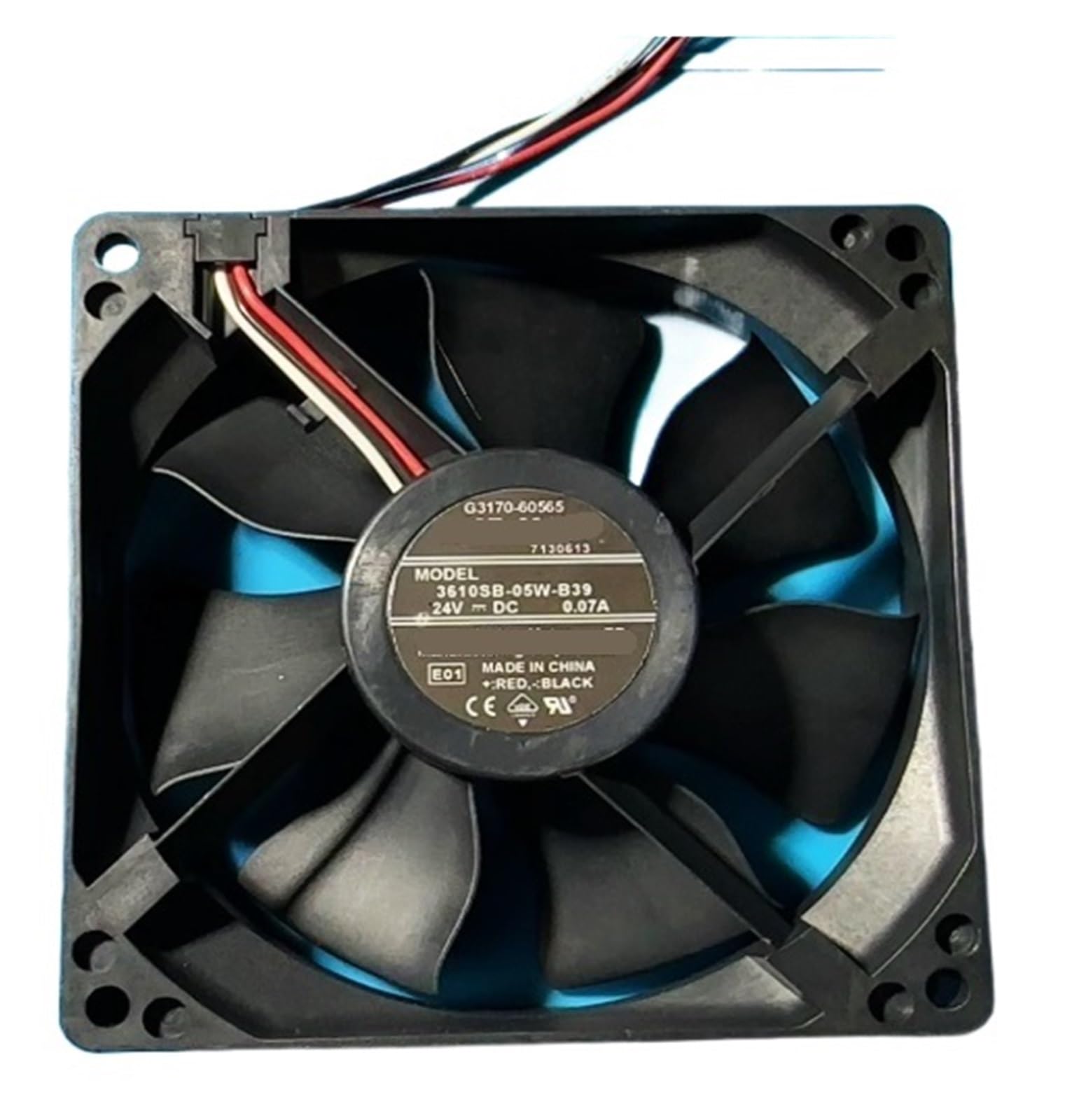 YMUGUEGH 3610SB-05W-B39 E01 24V 0.07A 90x90x25mm 3-Wire Cooling Fan