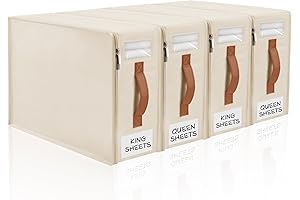 Keep Sheets Organized and Bug-Free: 4-Pack Bed Sheet Organizer with Zipper Closure