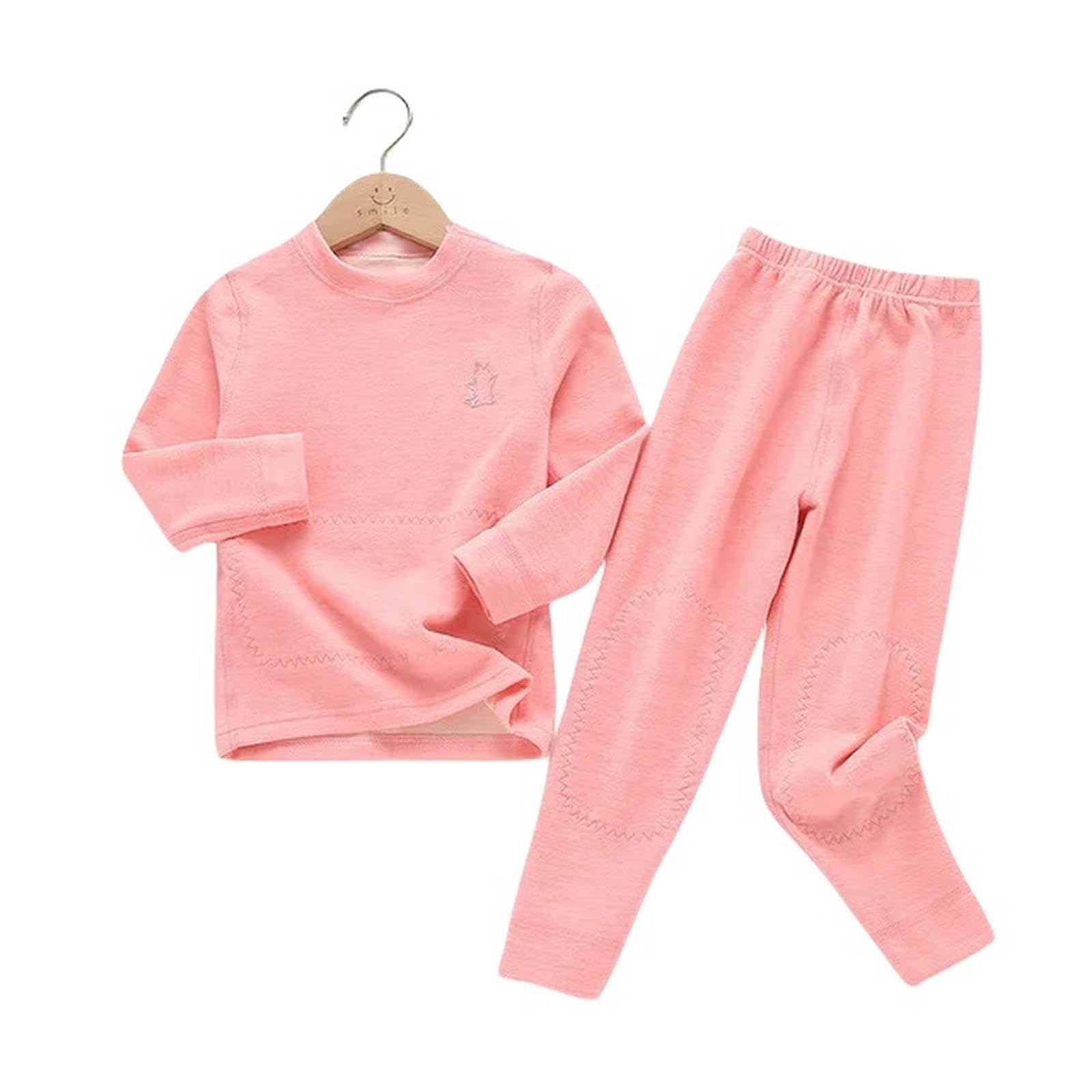 Zonto Winterunterwäsche für Kinder Frühling Und Herbst Kinderanzug Modische Jungen Und Mädchen Thermische Unterwäsche Set Süßigkeiten Farbe Heimkleidung 2-Teiliges Set-Blau-15-16T (Größe180)