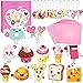 Valentines Day Cards for Kids - 36 Valentine Cards + 36 Pink Gift Envelopes, 12 Patterns Snack Series Party Favors, Fun Greeting Cards Valentines Exchange Cards for Kids Boys Girls School Classroom