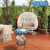 Cinnvoice Outdoor Side Table Round Small Mosaic Patio Accent Indoor End Plant Coffee Tea Table for Yard Patio Porch Garden Living Room, Bedroom(Mandala Flower Style,14 Inch) #3