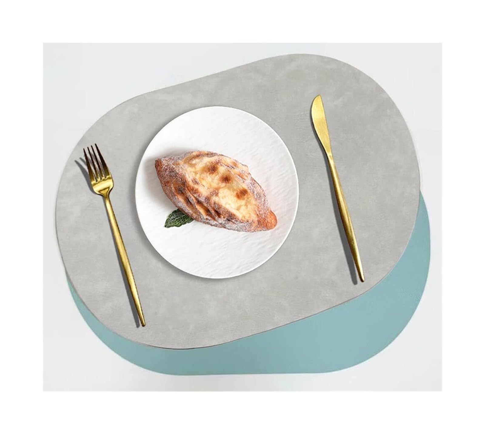 Place Mats Oval Faux Leather Placemats Set of 2