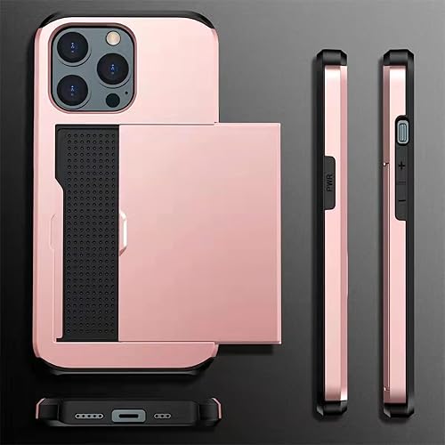 Miniatura 6 de Funda híbrida compatible con iPhone 13 Pro, funda tipo cartera híbrida para iPhone, tarjetero, protección resistente, a prueba de golpes,