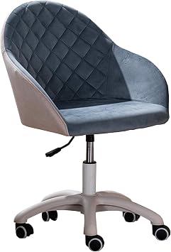 Swivel Desk Chair Home Office Chair Mid Back Ergonomic Swivel Computer Chair Height Adjustable Desk Task Velvet Upholstered for Living Room Bedroom for Home Office Chair
