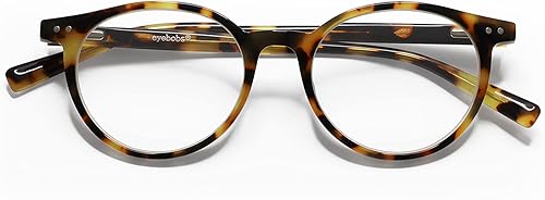 Miniatura 2 de eyebobs Case Closed - Gafas de lectura de luz azul prémium para mujeres y hombres, gafas redondas de computadora con bloqueo de luz azul